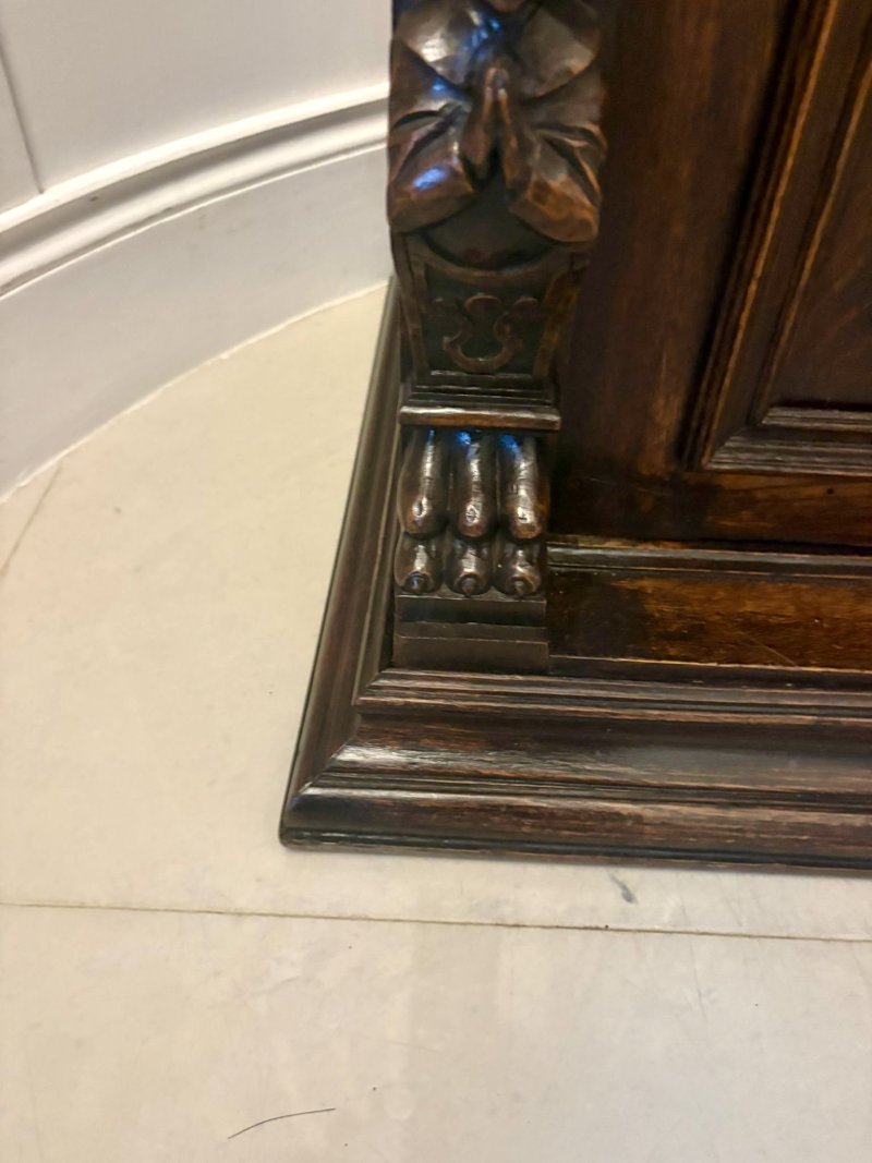 Impressive Quality Antique Carved Oak Sideboard